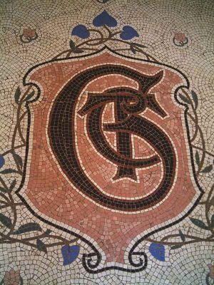 Mosaic floor with the initials C T G
