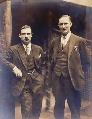 Ted Johnson (right) with Pierre Etchebaster