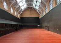 The court at Jesmond Dene Real Tennis Club