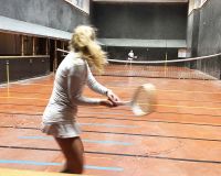 The court at Moreton Morrell Tennis Court Club