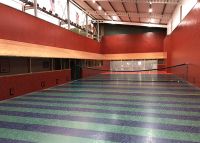 The court at Prested Real Tennis Club