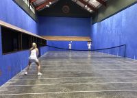 The court at Wellington College Real Tennis Club