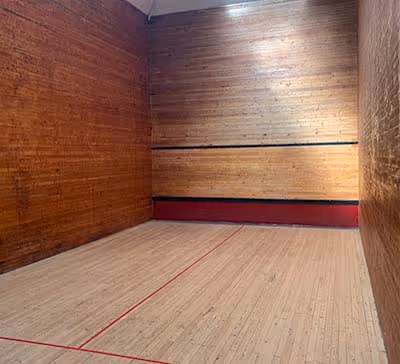 The squash tennis court